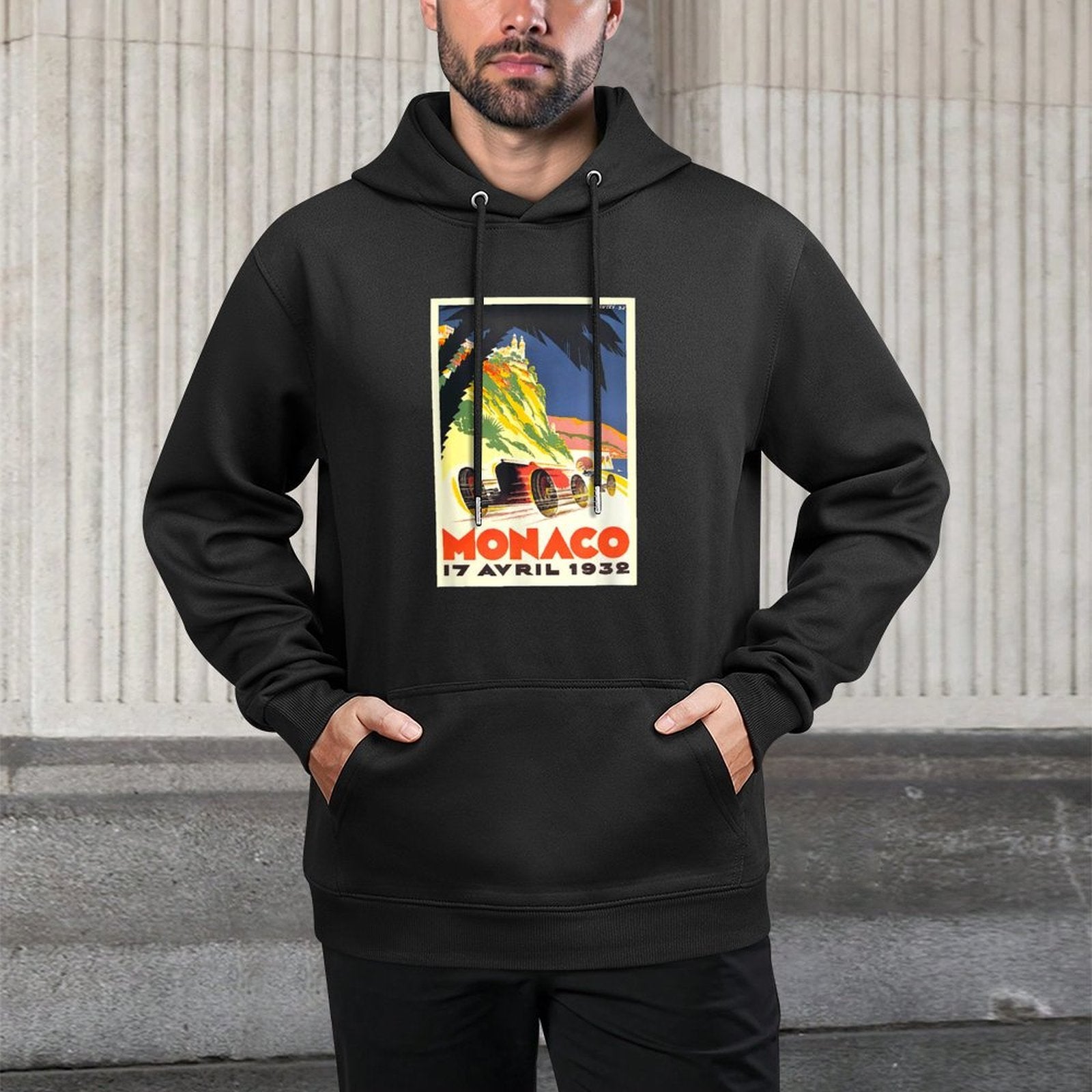 1932 Monaco Racing Vintage Design Customizable Surface Hoodie
