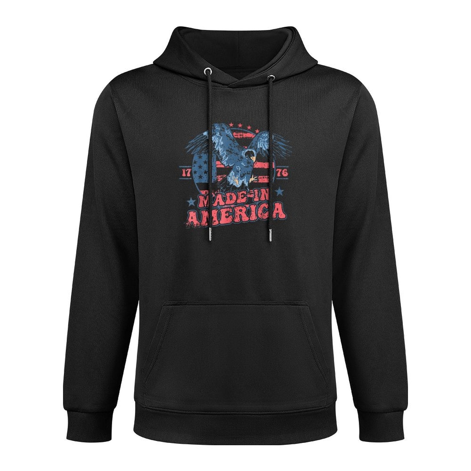 Made In America USA Eagle 4th of July Patriotic Freedom Breathable Fabric Hoodie