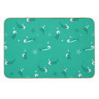 Teal Whale Shark  Easy To Clean Bath Mat