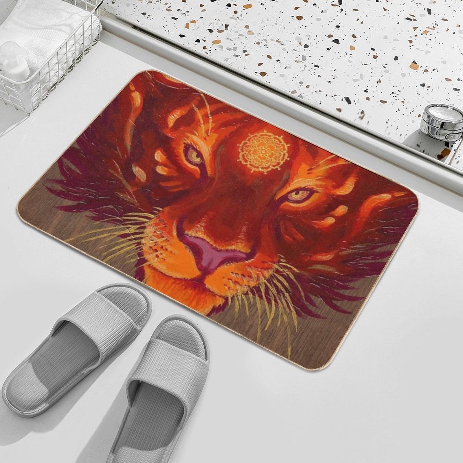 Fire Tiger  Anti-Trip Bath Mat