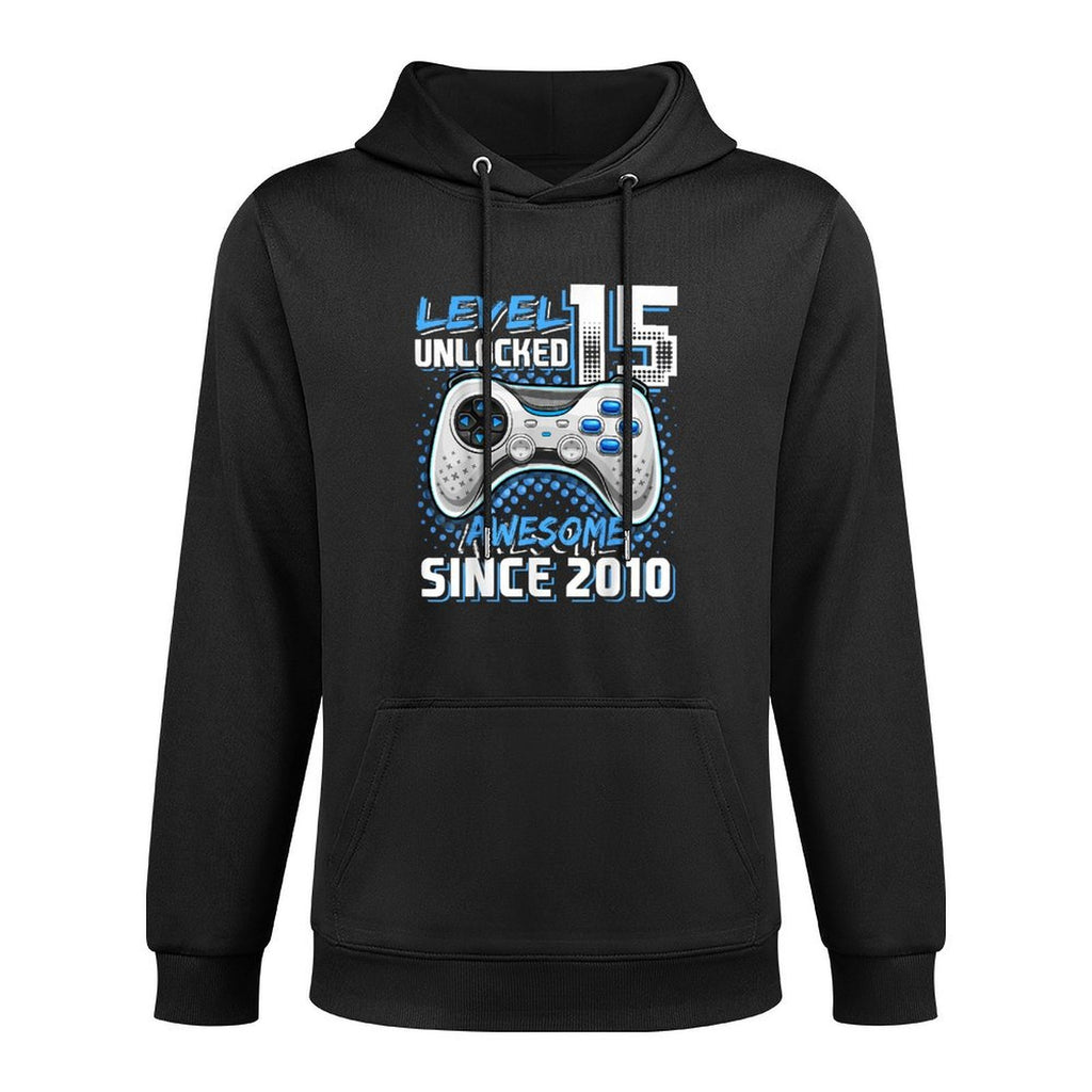 15th Birthday Boy Level 15 Gamer 15 Year Video Game Party Pilling-Resistant Hoodie