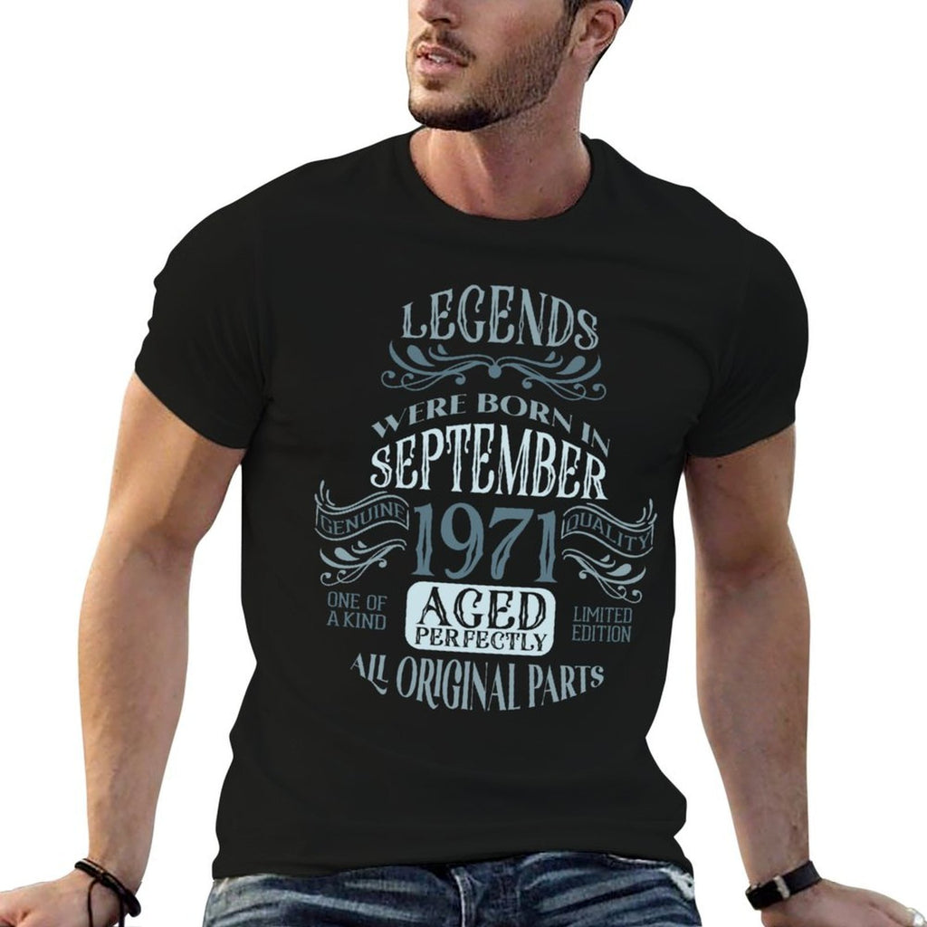 50Th Birthday Tshirts For Legends Born In September 1971  Easy-care T-Shirt