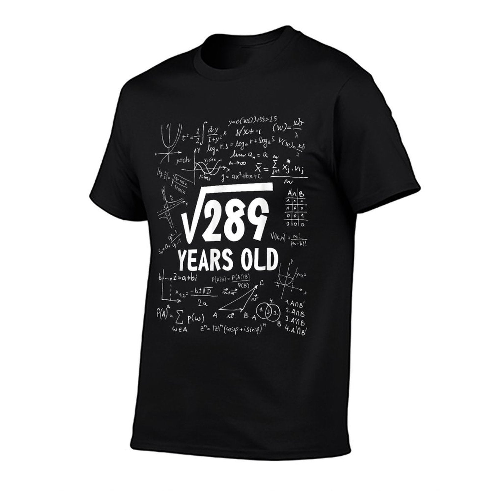 17th Birthday Square Root of 289 17 Yrs Years Old Boy Math  High-quality Stitching T-Shirt
