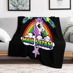 HAIL SATAN Machine-washable Throw Blanket