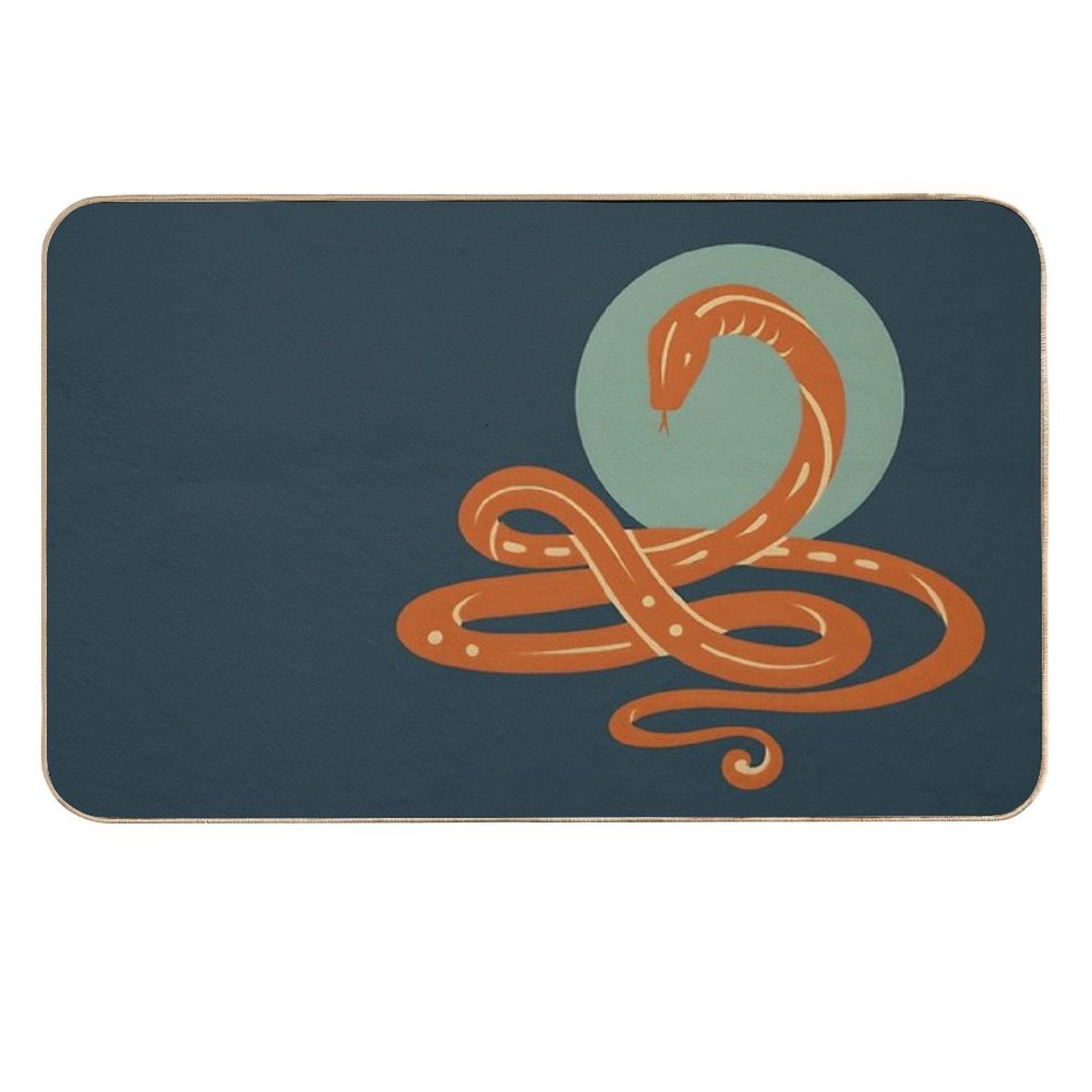 Vintage Snake Tribal  Pet-Safe Bath Mat