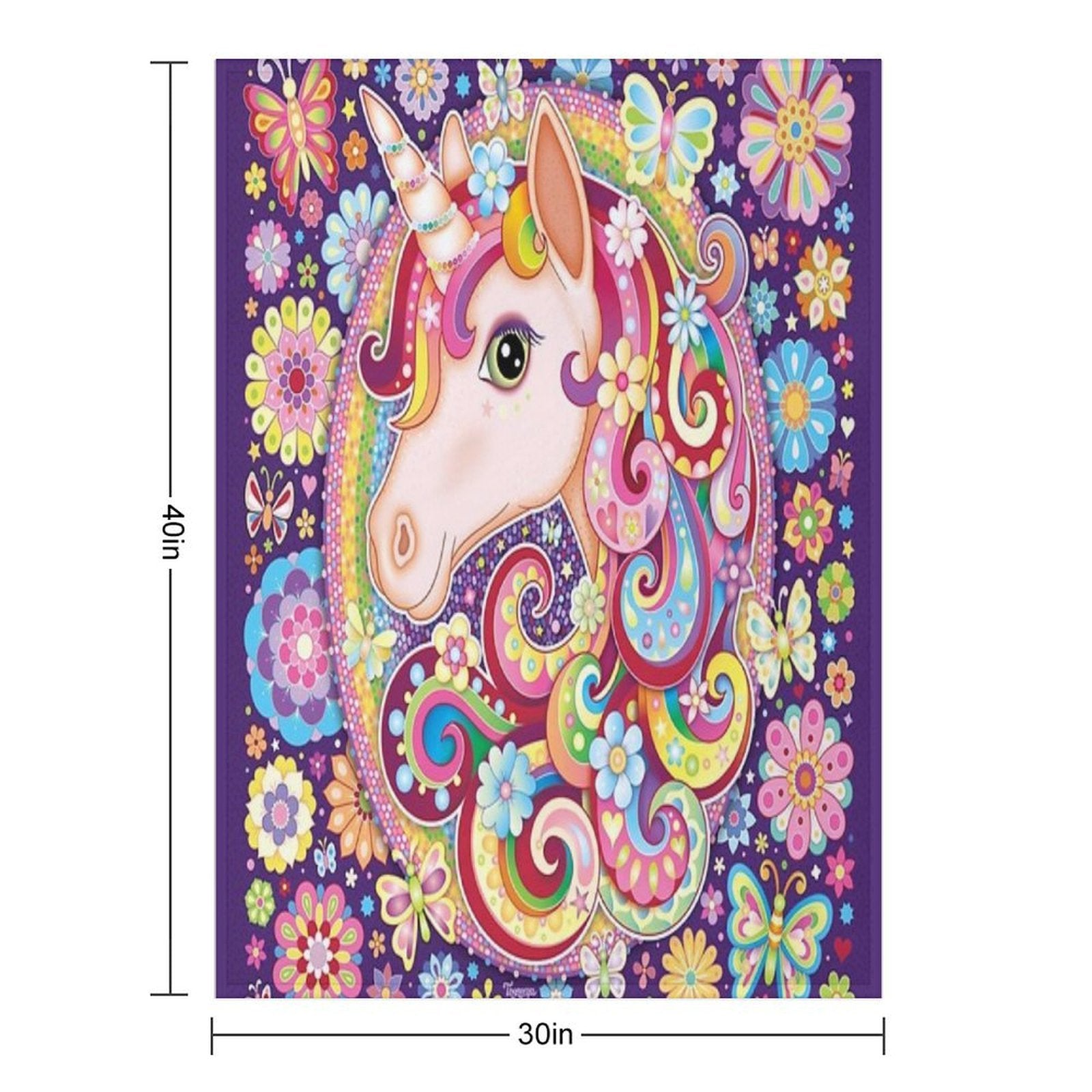 Unicorn Rainbow Art - Colorful Unicorn Art by Thaneeya McArdle Quick-dry Throw Blanket