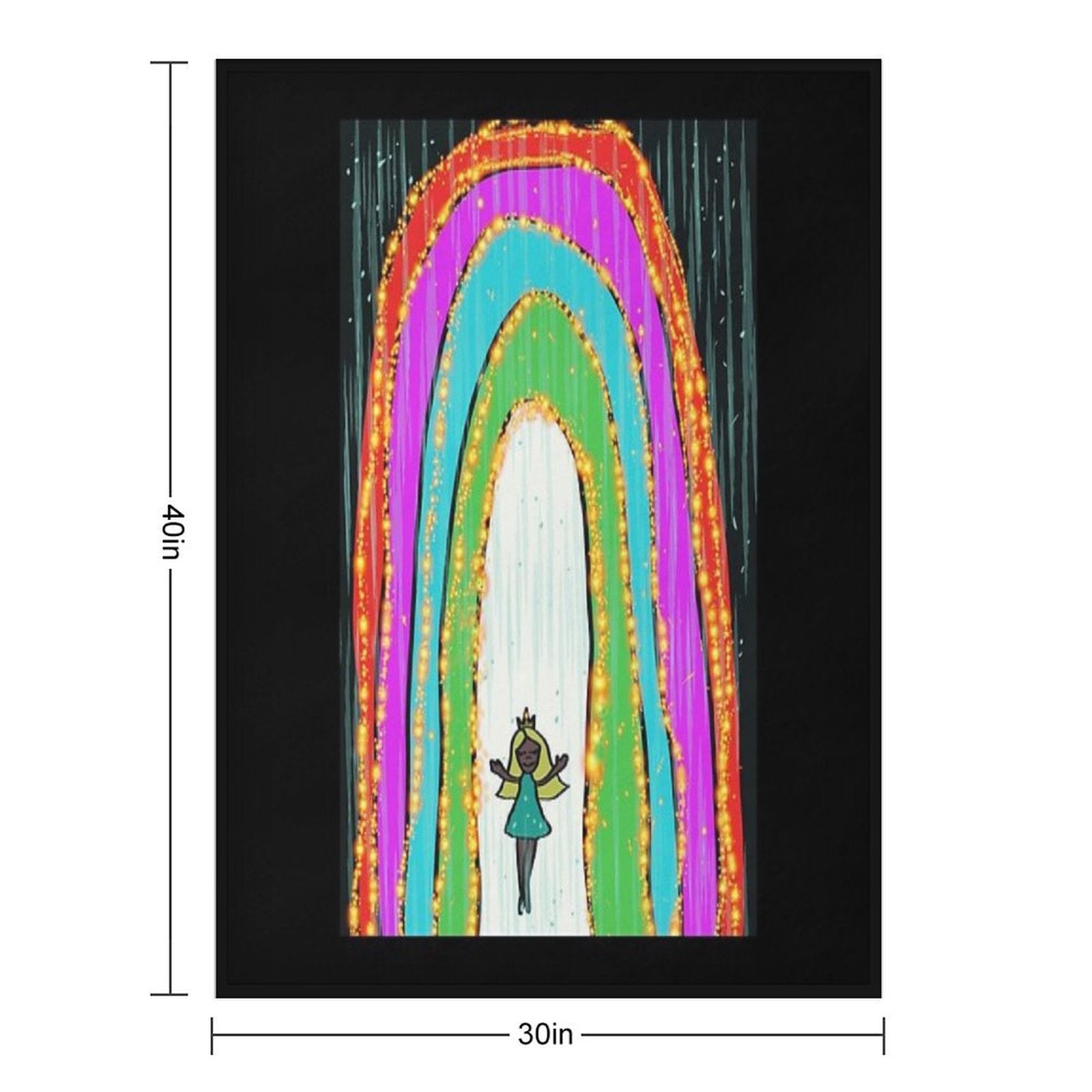 Rainbow Queen Versatility Throw Blanket