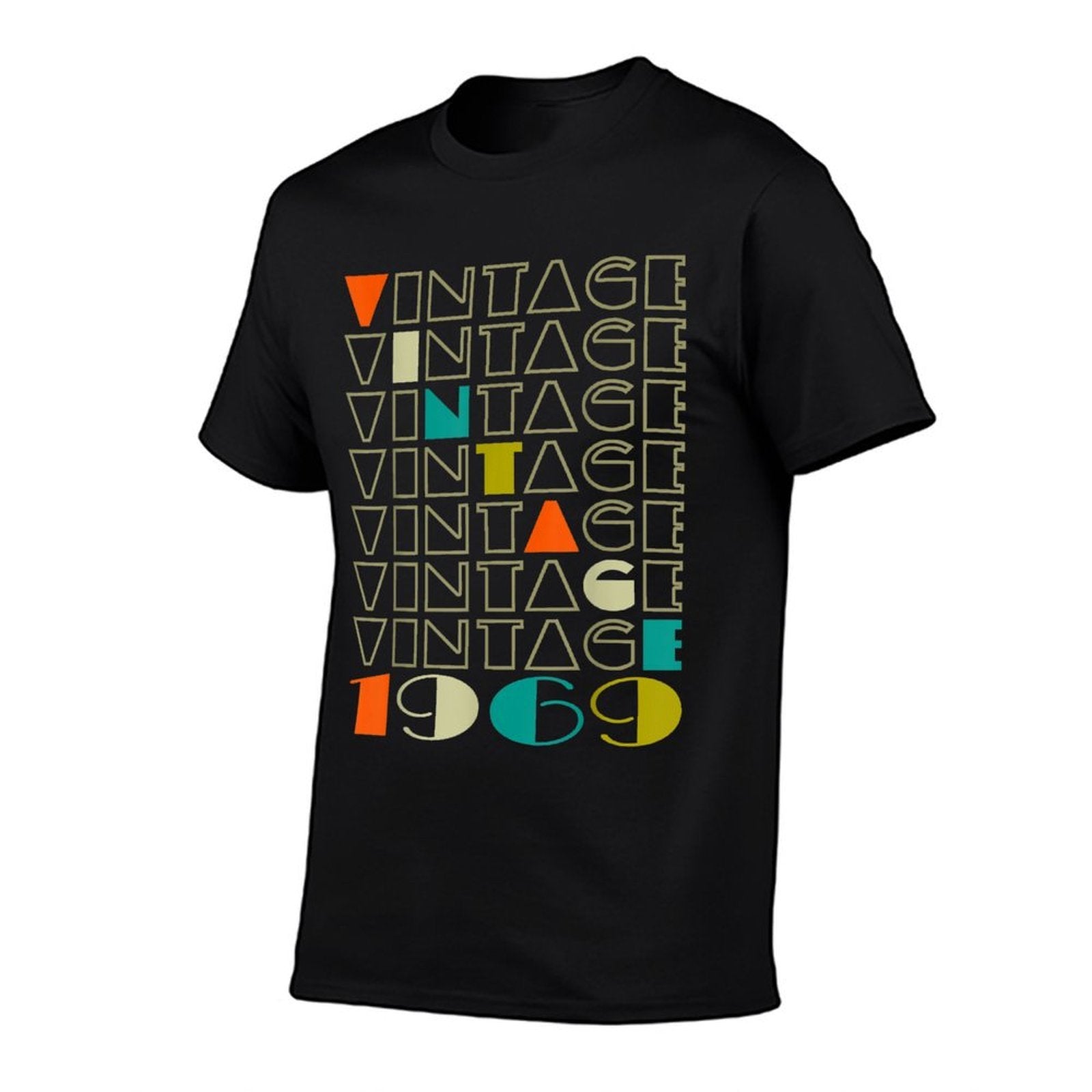 50th Birthday Gift Vintage 1969 Classic Men Women Retro  Rolled Sleeves T-Shirt