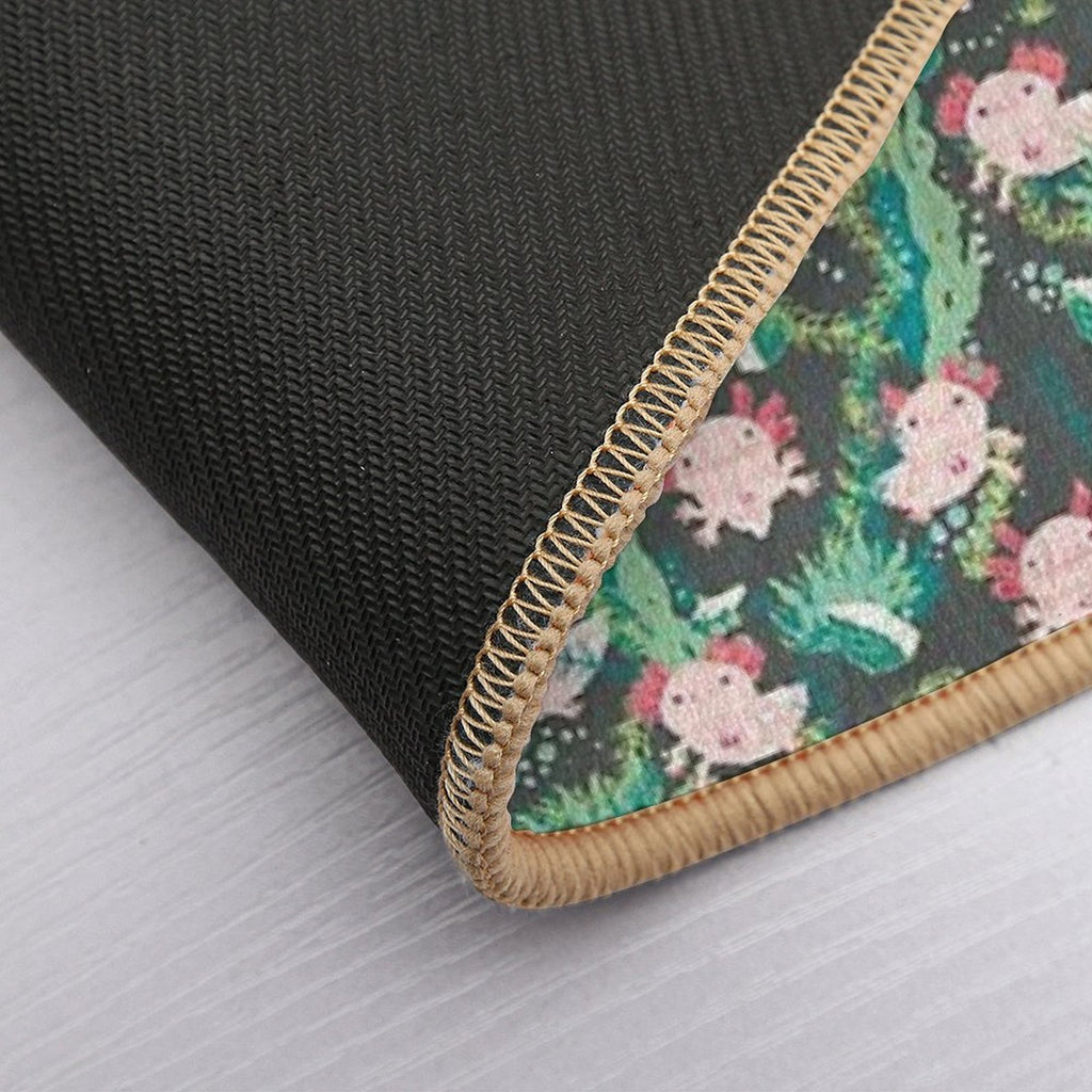 Baby Axolotl Cartoon Style  Long-Lasting Bath Mat