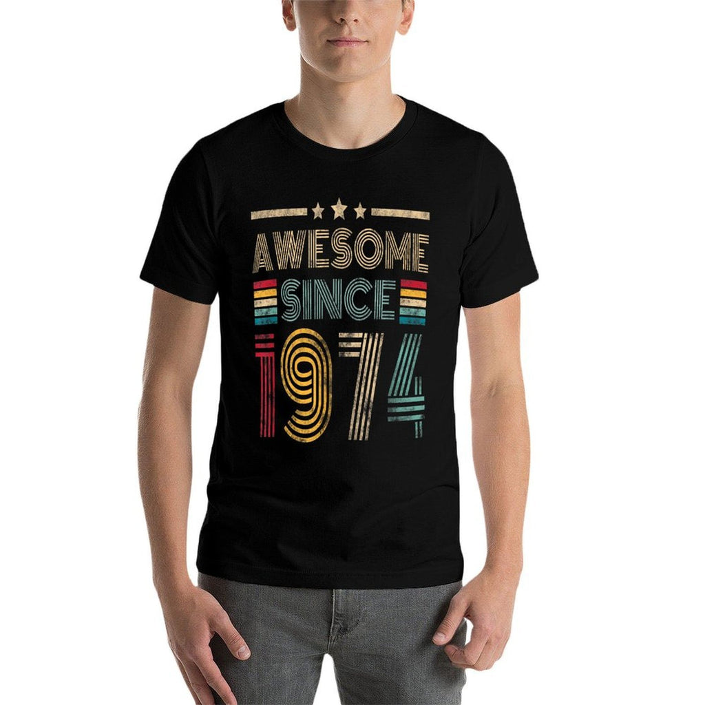 Awesome Since 1974 Vintage Gifts 50 Years Old 50th Birthday  Lightweight T-Shirt