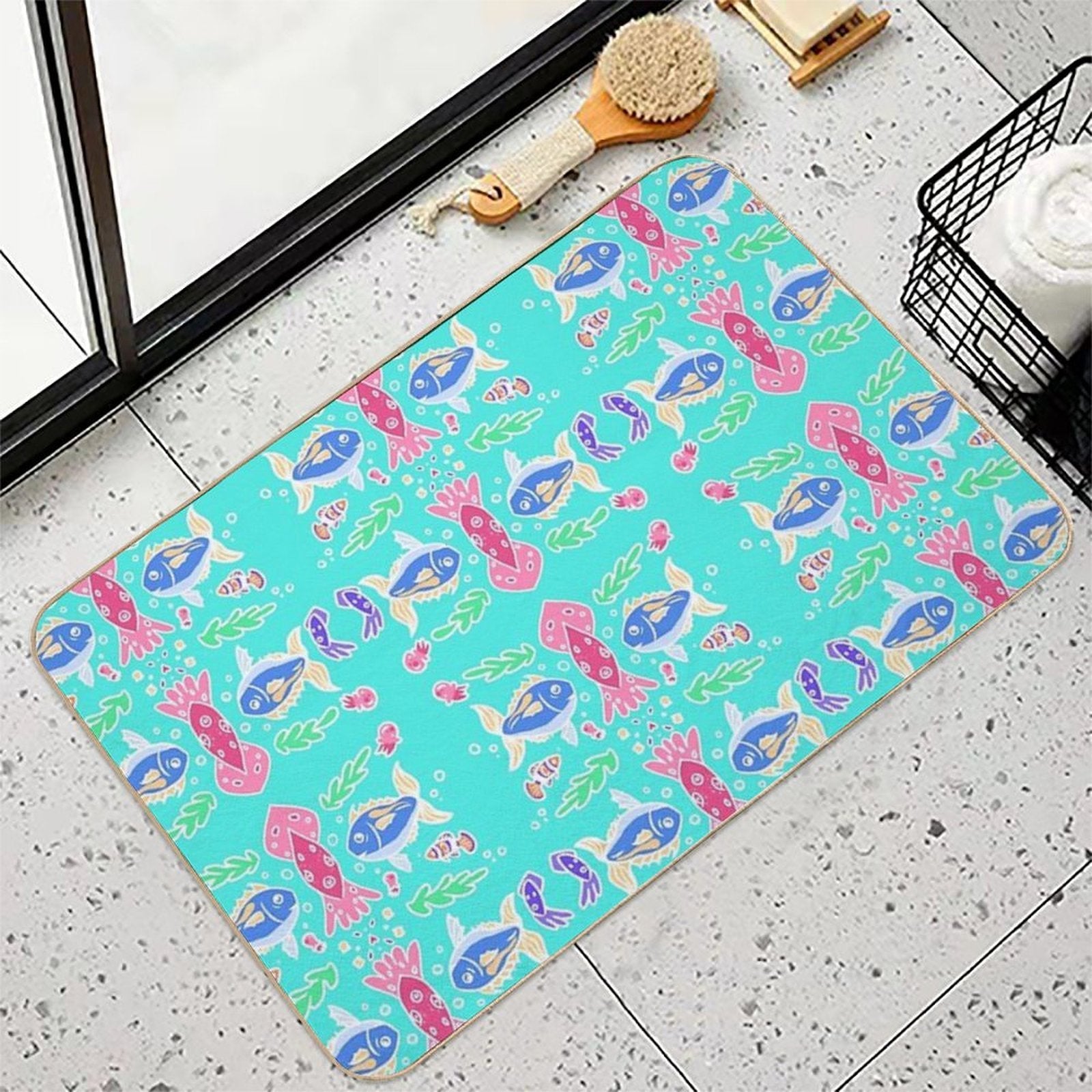 Vibrant Squid  Anti-Trip Bath Mat