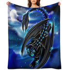 Night Fury Blue Comfort Throw Blanket