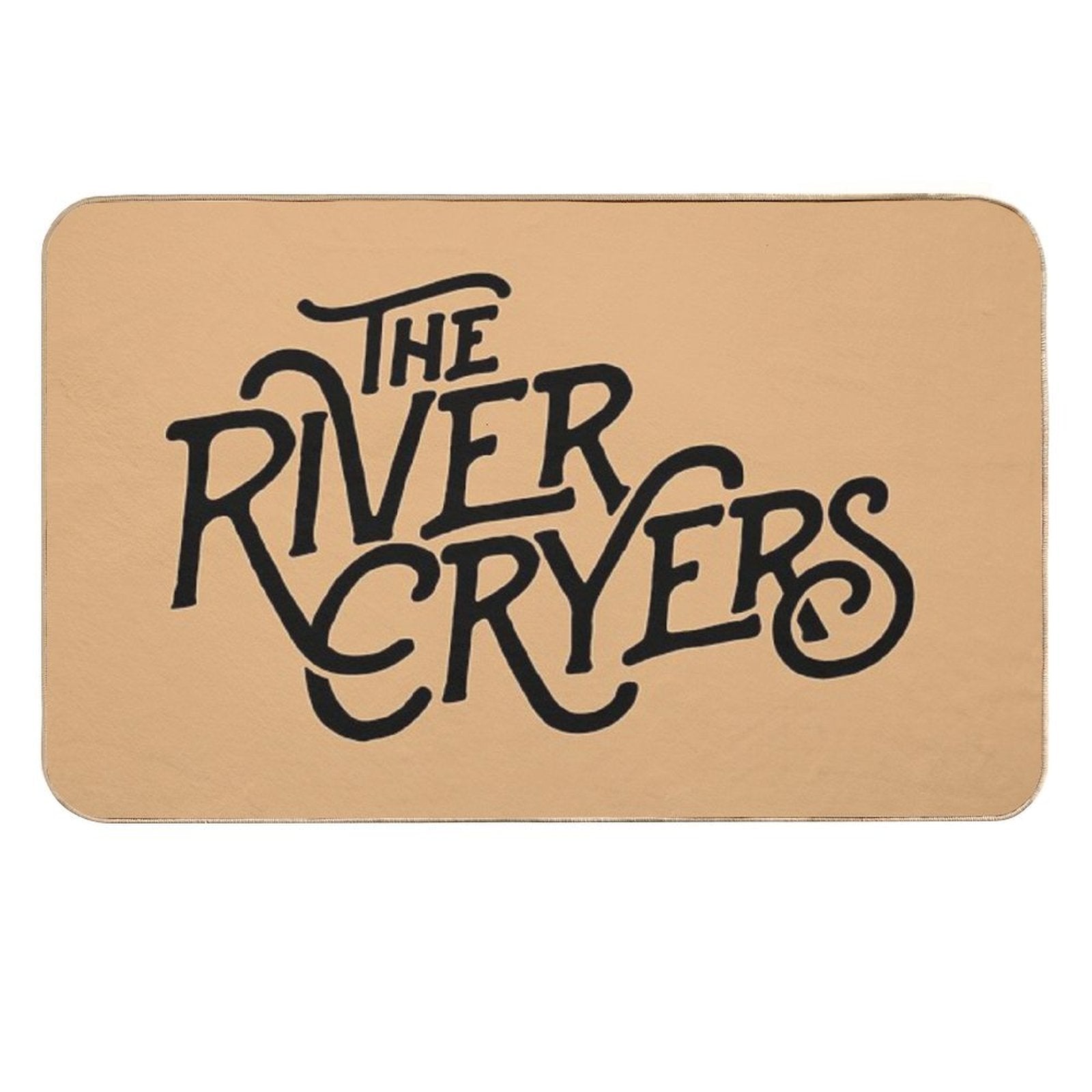 River Cryers Black Logo on Merch  Non-Slip Bath Mat