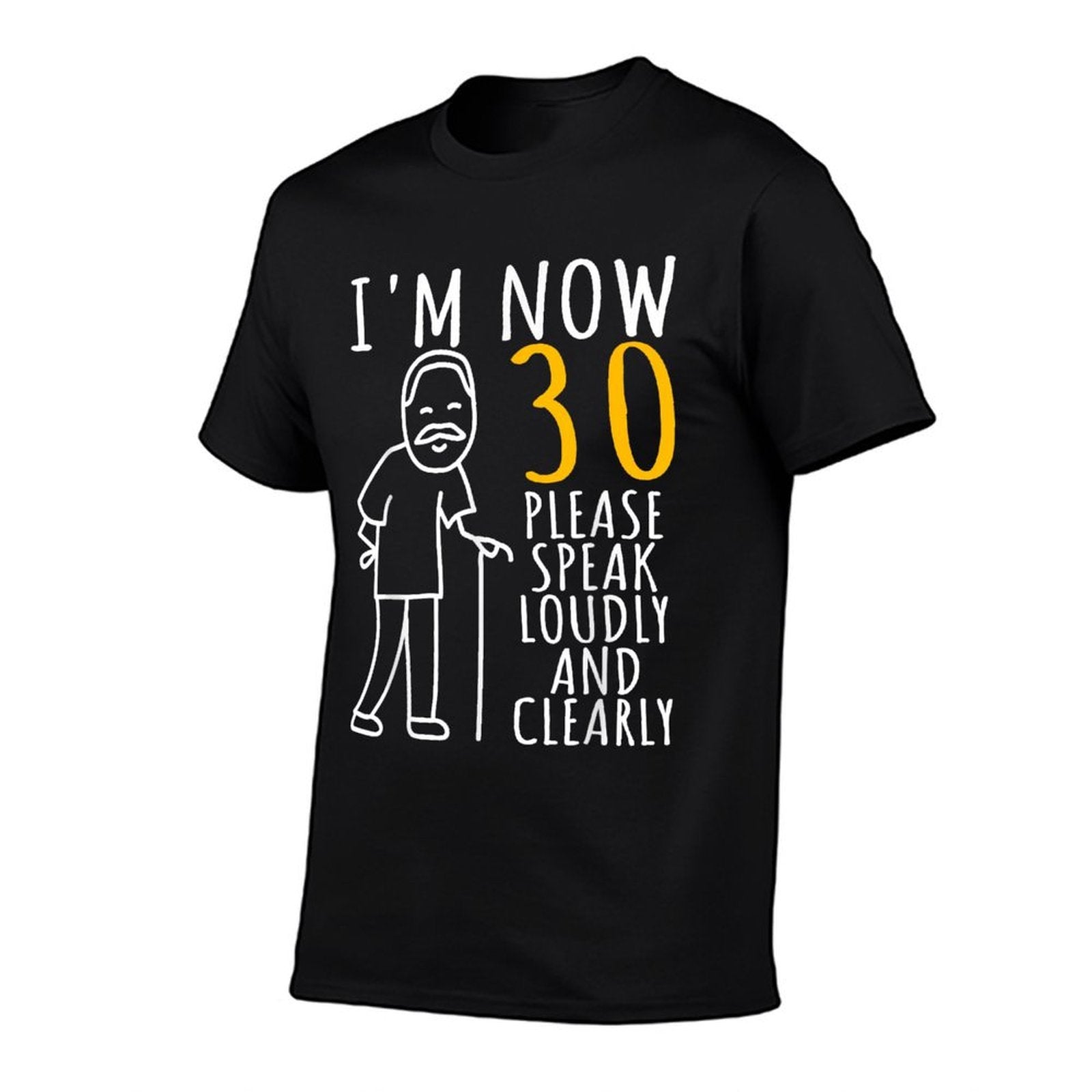 30th Birthday For Him  I&#39;m Now 30 Years Old  Cool BDay  Ribbed Collar T-Shirt