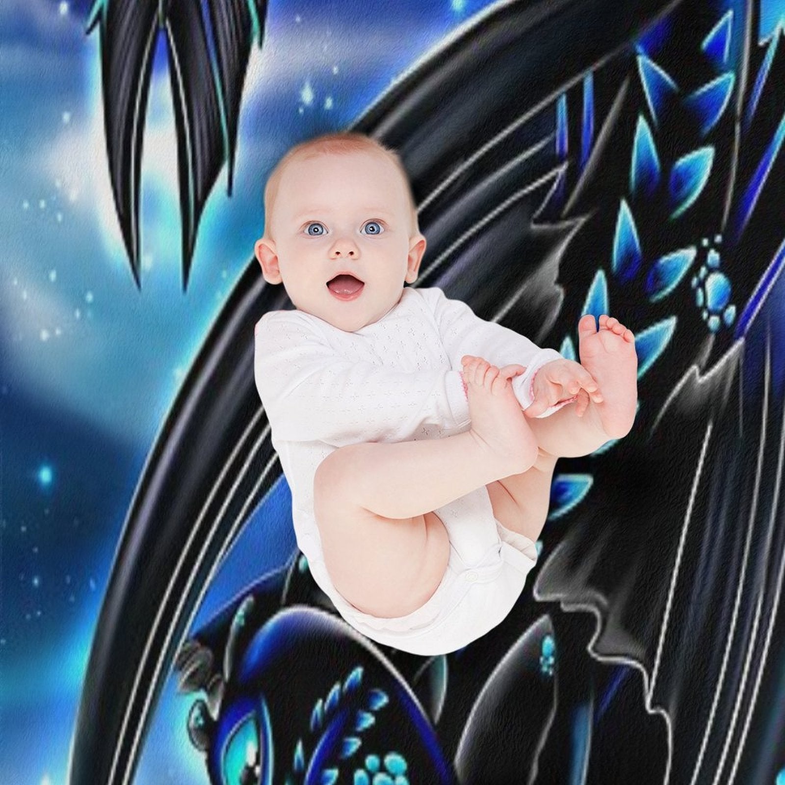 Night Fury Blue Comfort Throw Blanket
