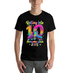 10th Birthday Girl 10 Year Old Roller Skate Skating Party  Slim-fit Cut T-Shirt