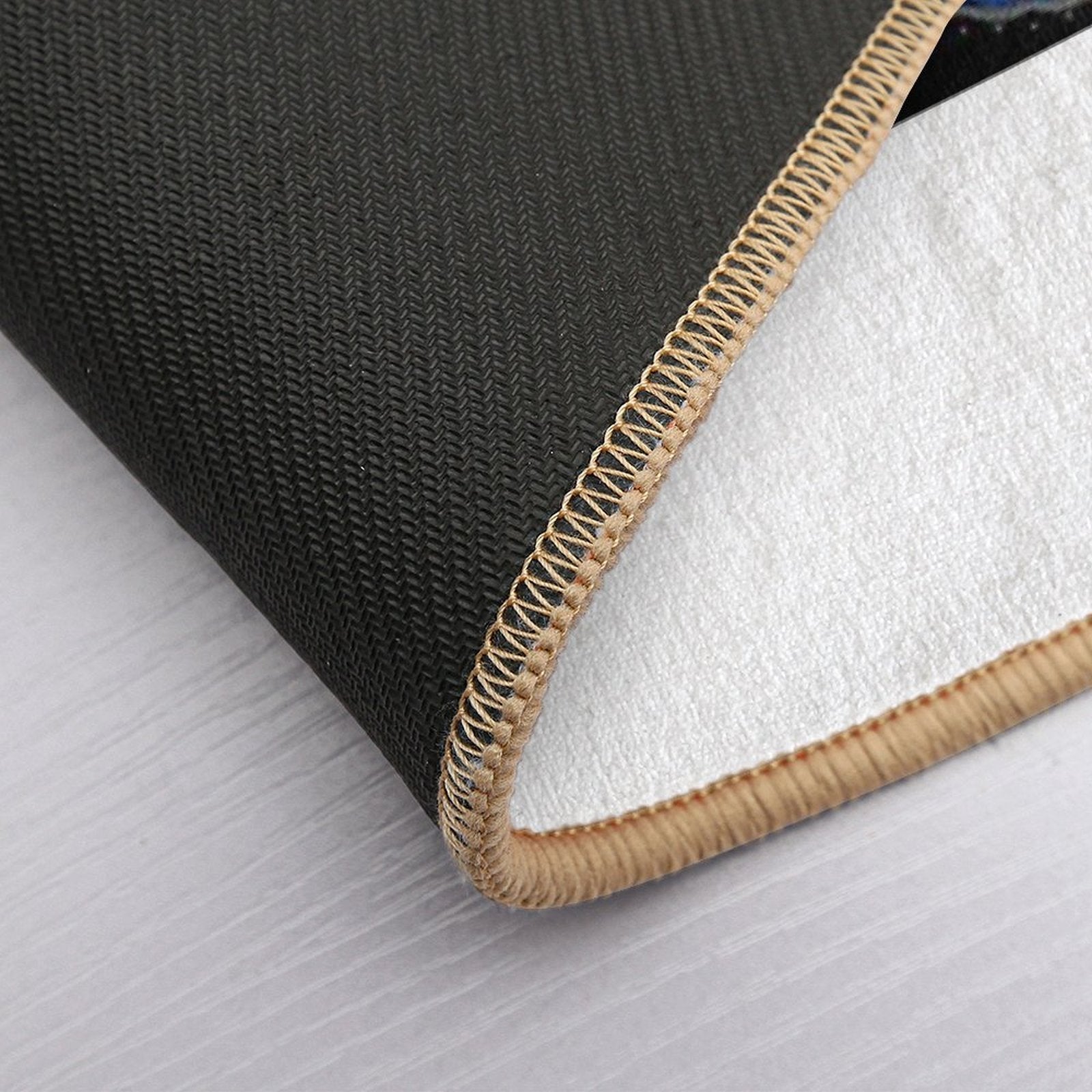 “Flourish of The Earth Mandala – Sacred Geometry Honoring Nature’s Harmony  Anti-Trip Bath Mat