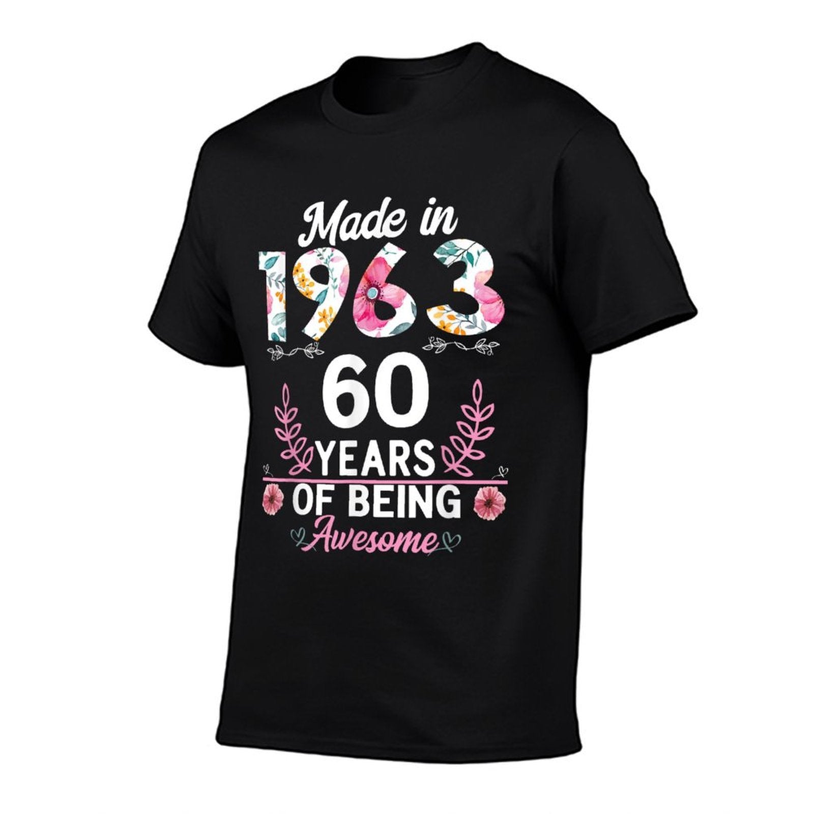 60 Years Old Gifts 60th Birthday Born in 1963 Women Girls  Oversized Silhouette T-Shirt