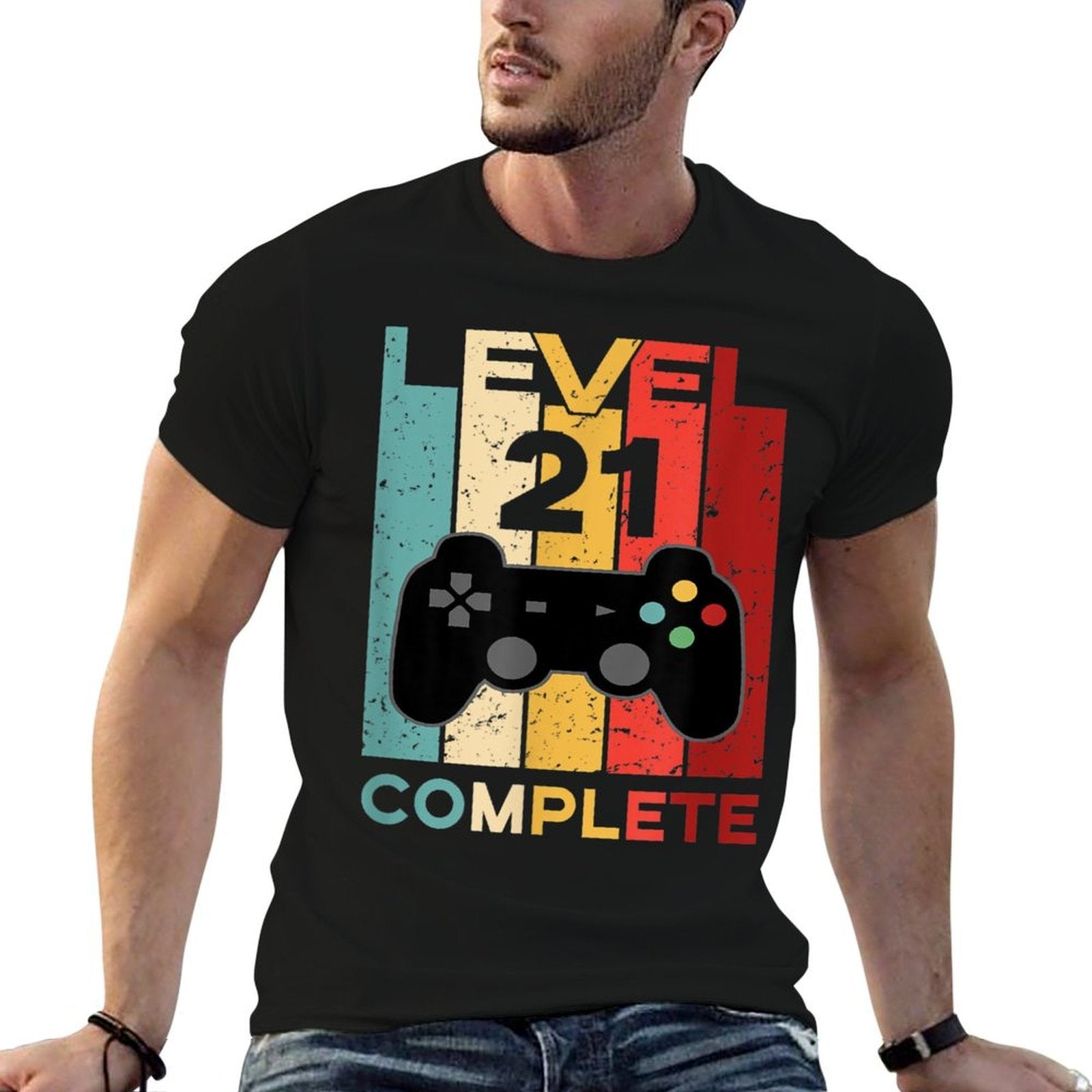 21st Birthday - Retro Gamer Level 21 Complete  Durable T-Shirt