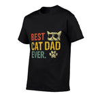 Vintage Best Cat Dad Ever Cat Daddy Gift  Breathable T-Shirt
