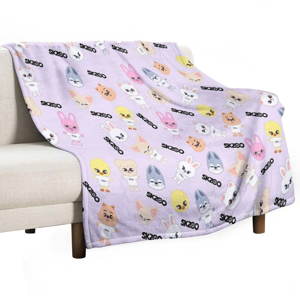 STRAY KIDS (SKZOO) All Members Pattern All-season Throw Blanket