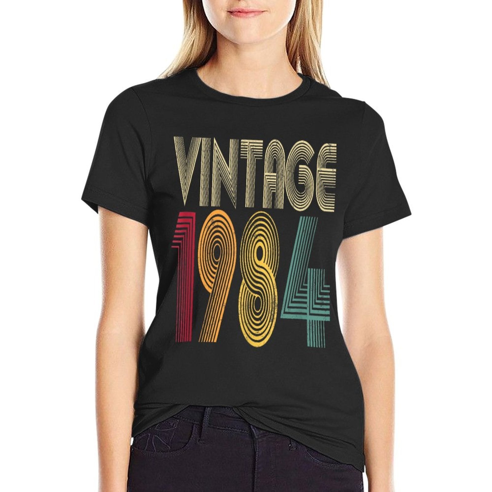 1984 40th Birthday Gift Vintage Retro Men Women 40 Years Old  Odor-resistant T-Shirt