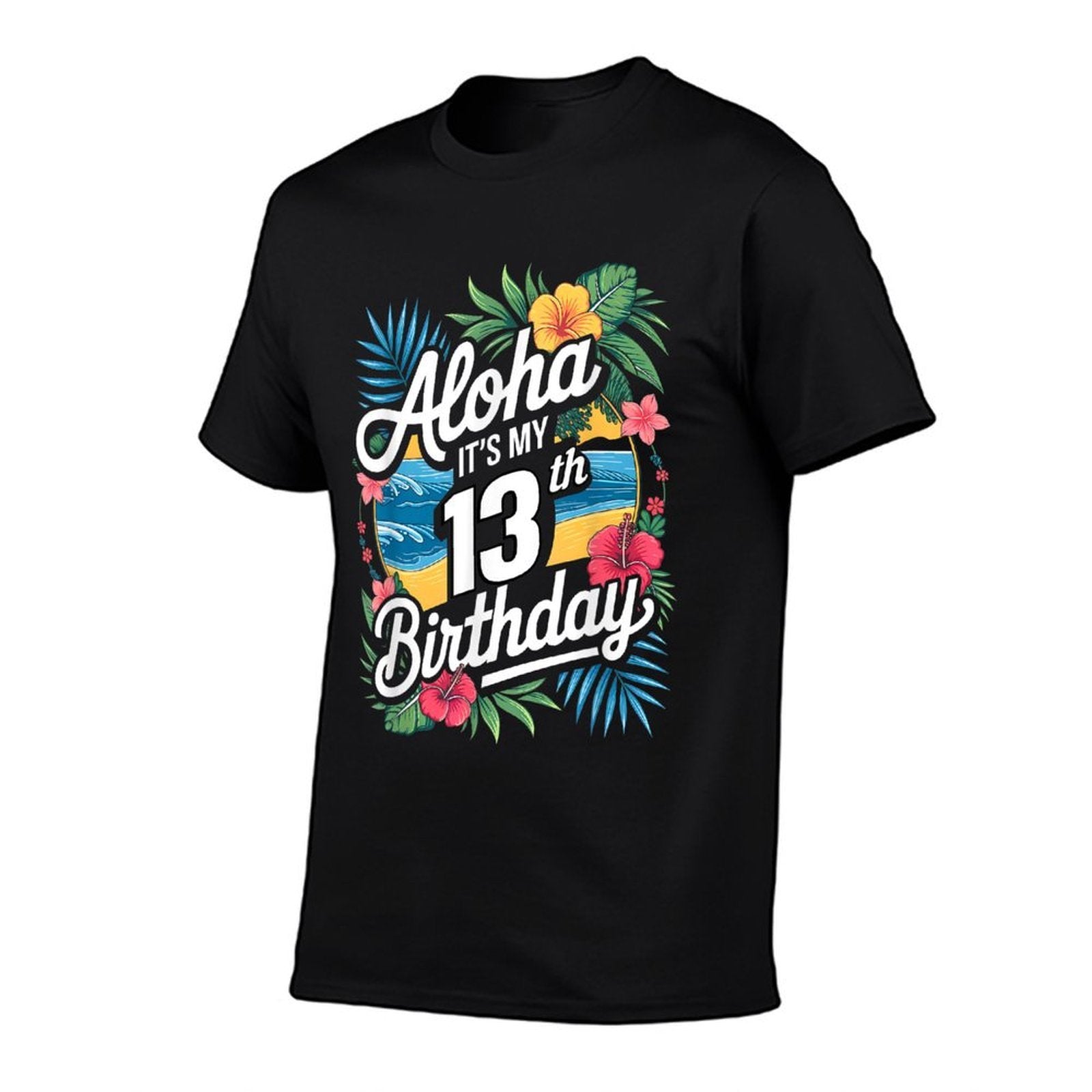 Aloha 13th Birthday Hawaiian Theme Hawaii Tropical Beach  Classic T-Shirt