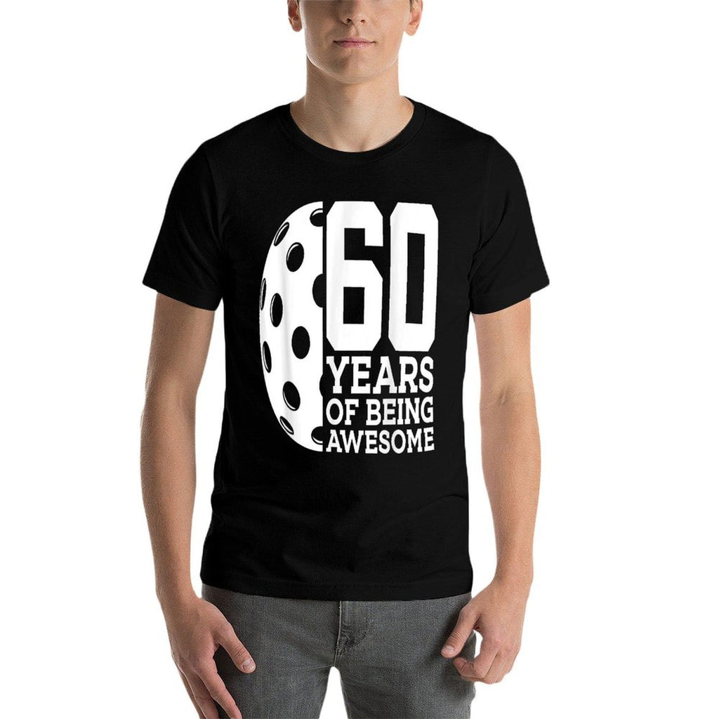 60 YEARS OF BEING AWESOME PICKLEBALL 60TH BIRTHDAY  Moisture-wicking T-Shirt