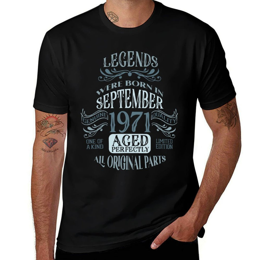 50Th Birthday Tshirts For Legends Born In September 1971  Easy-care T-Shirt