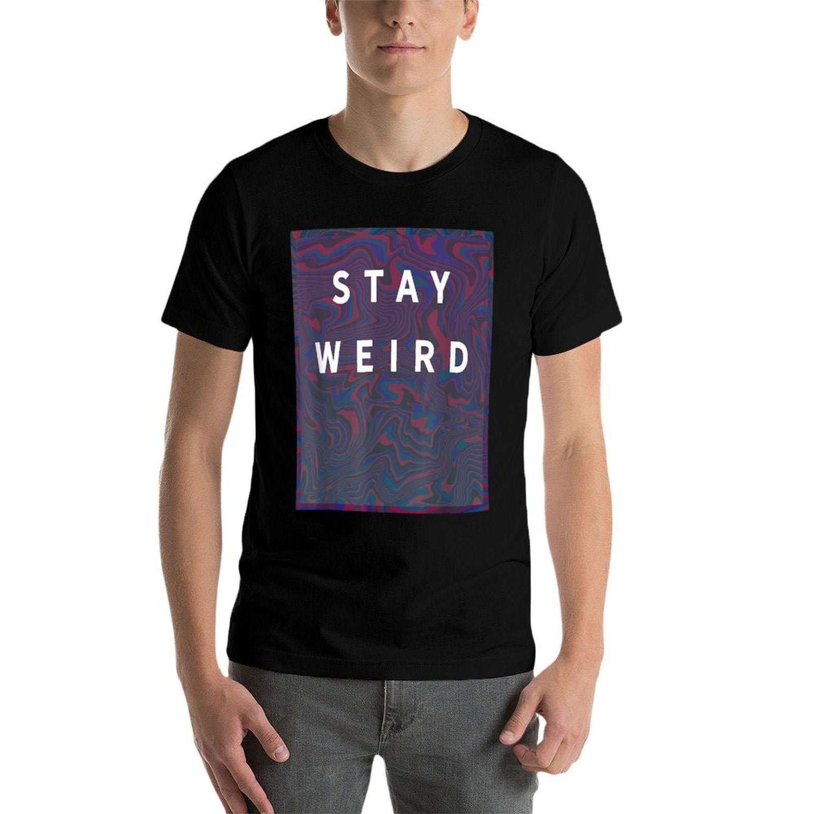 Awesome Eboy Trippy Abstract Design Psychedelic Stay Weird  Versatile T-Shirt