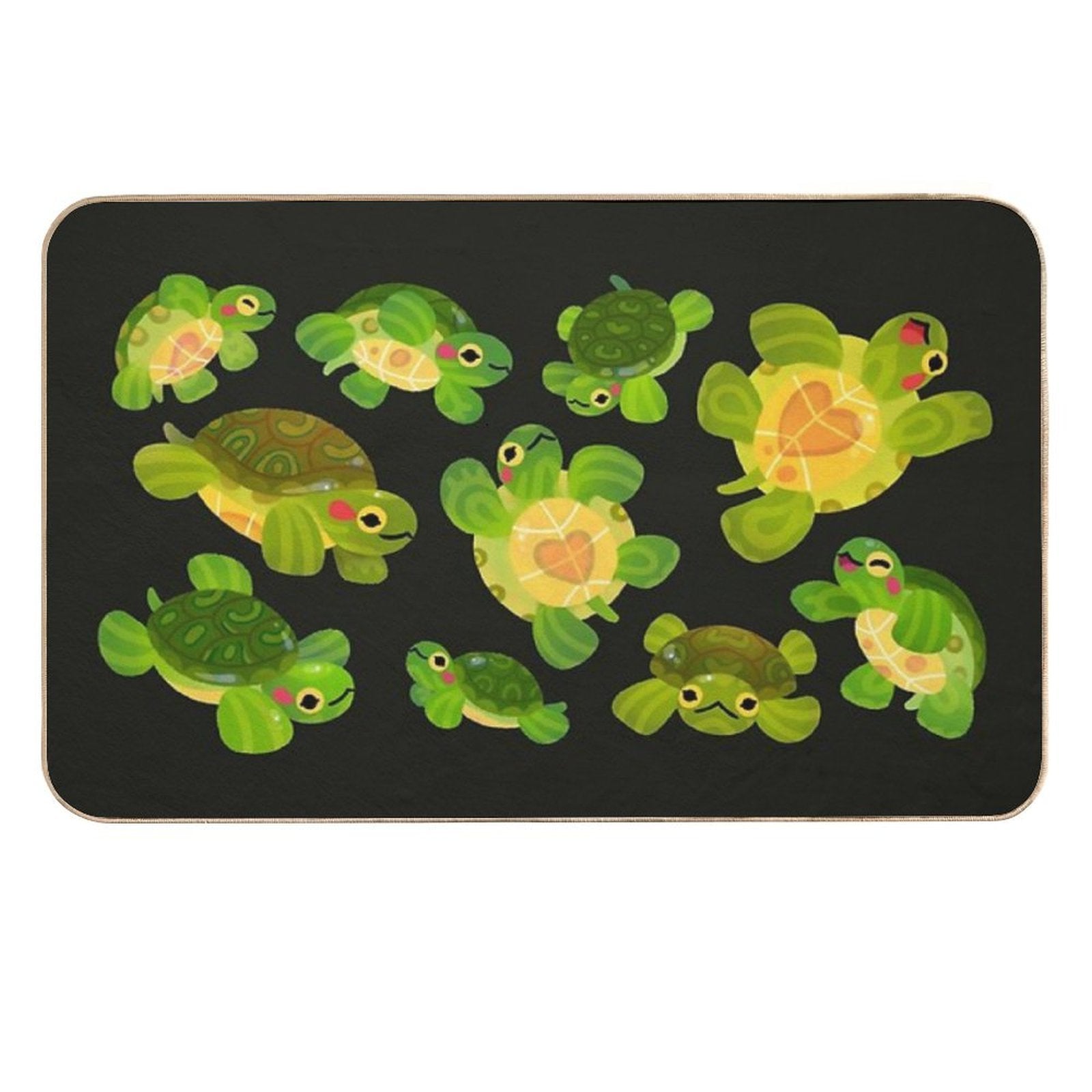 Red-eared Slider - Dark  Easy Maintenance Bath Mat