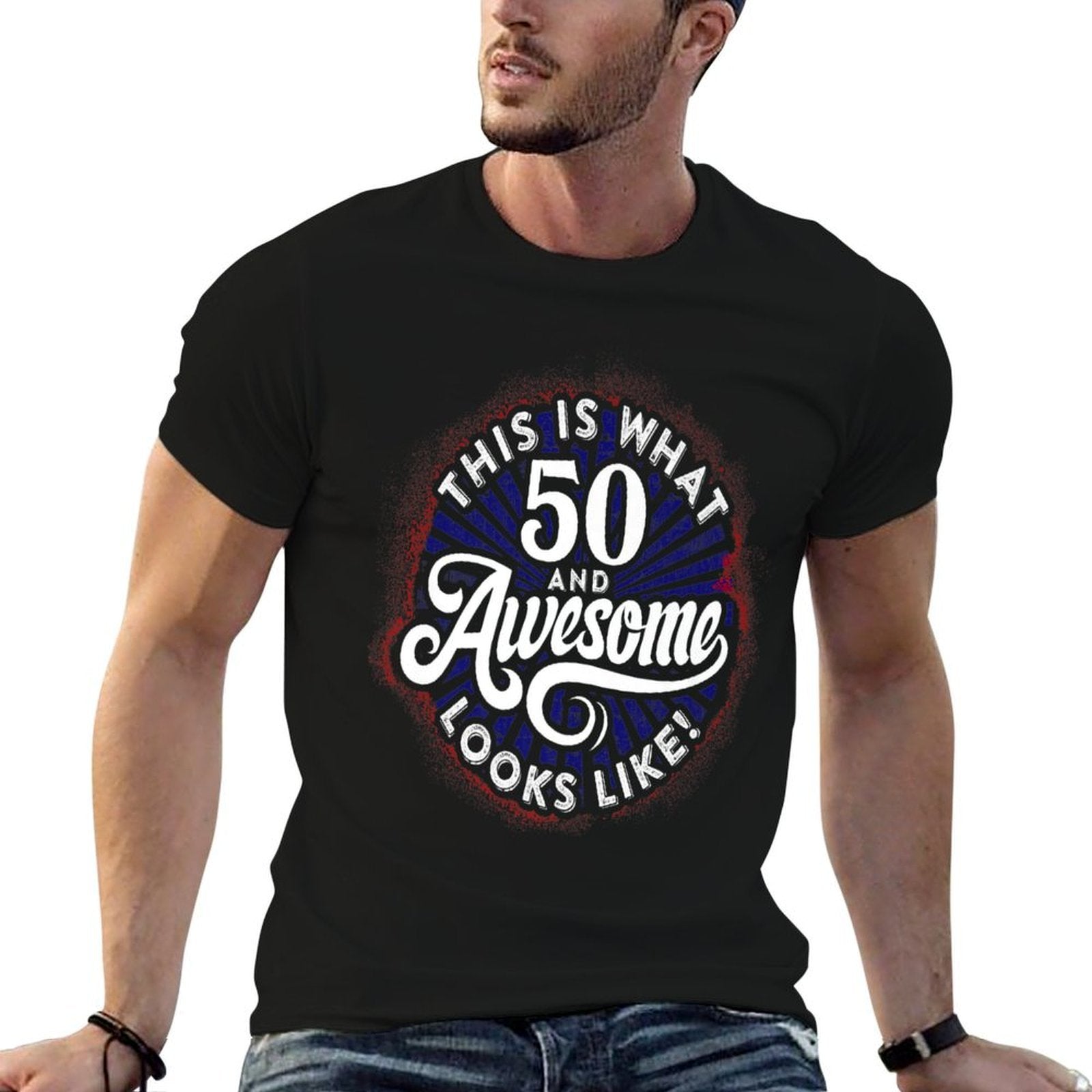 50th Birthday, This Is What 50 And Awesome Looks Like 1971 Premium  Durable T-Shirt