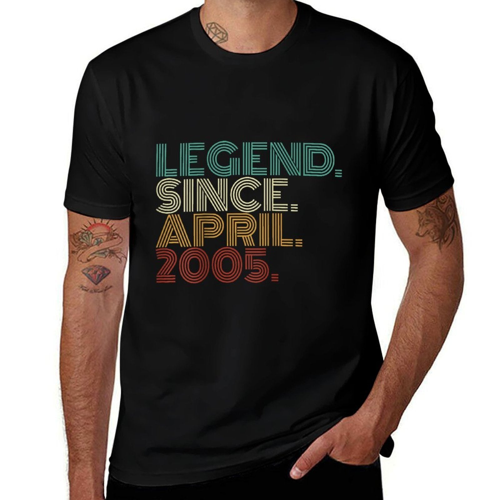 20 Years Old Legend Since April 2005 20th Birthday  Lightweight T-Shirt