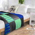 Funny Patchwork Pattern 7 Plush Throw Blanket