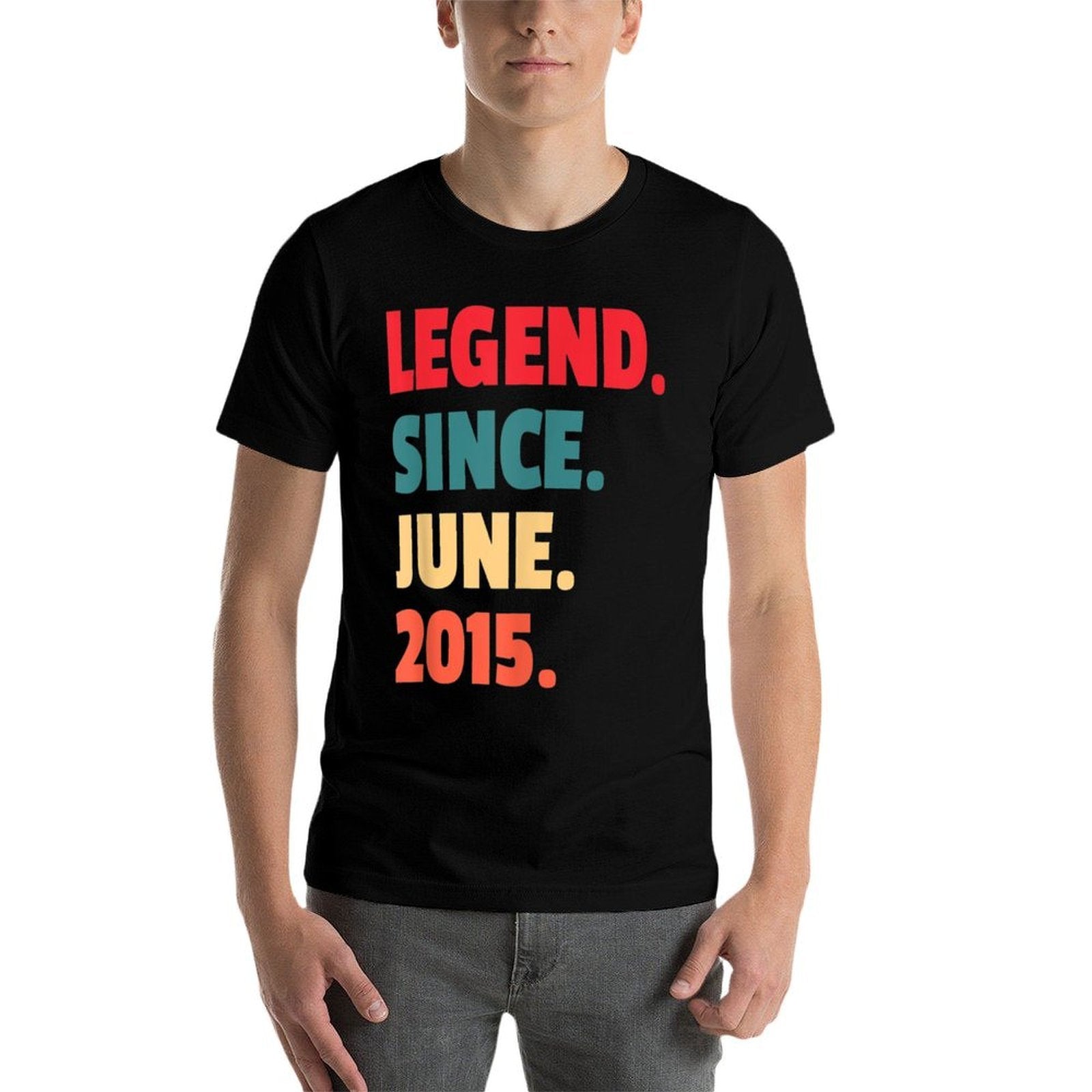 7th Birthday Legend Since June 2015 7 Years Old Vintage  Vintage-inspired T-Shirt