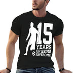 15 YEARS OF BEING AWESOME SOCCER 15TH BIRTHDAY  Relaxed-fit T-Shirt