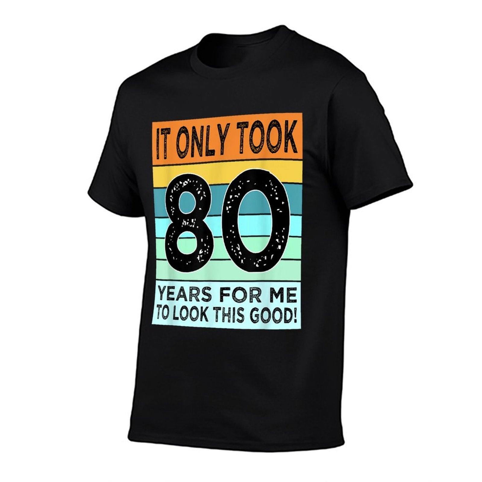 80th Birthday Tshirts For Men Women Turning 80 Years Old  Rolled Sleeves T-Shirt
