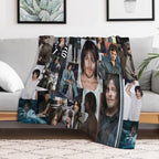 Norman Reedus Fan Made Assorted Random Photo Collage Machine-washable Throw Blanket