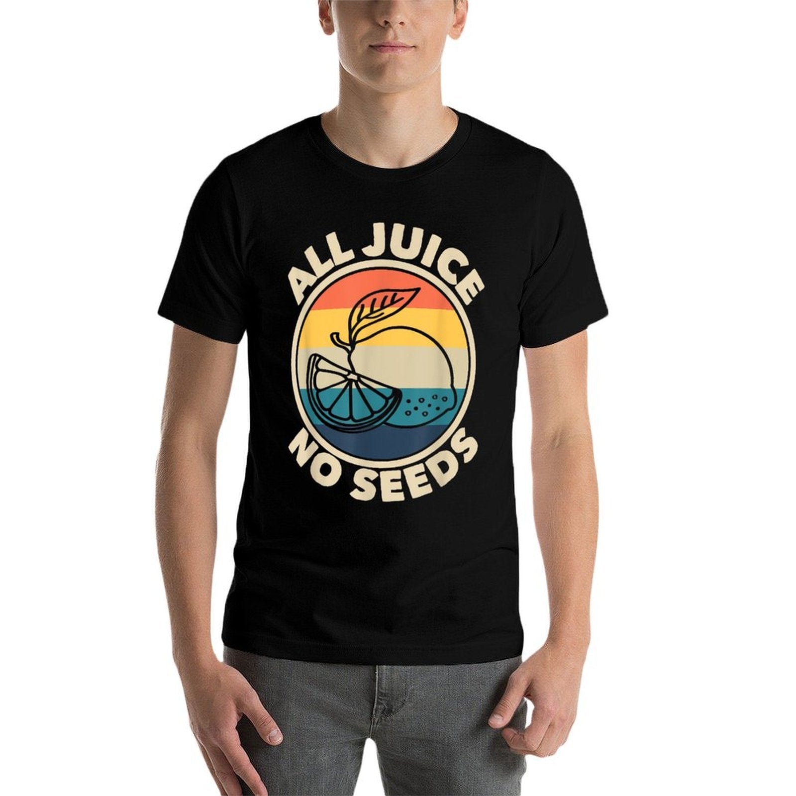 All Juice No Seeds Lemon Retro Funny Mens Vasectomy Gift  Vintage-inspired T-Shirt