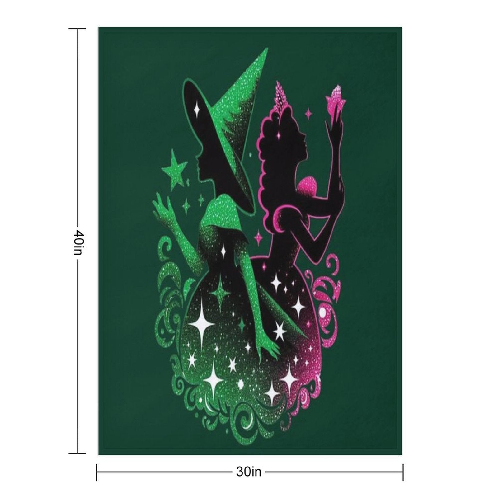 Elphaba & Glinda Wicked The Musical Defying Gravity Gift-ready Throw Blanket