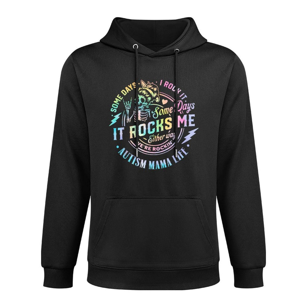 Autism Mama Life Some Days I Rock It Some Days It Rock Me Relaxed Fit Hoodie