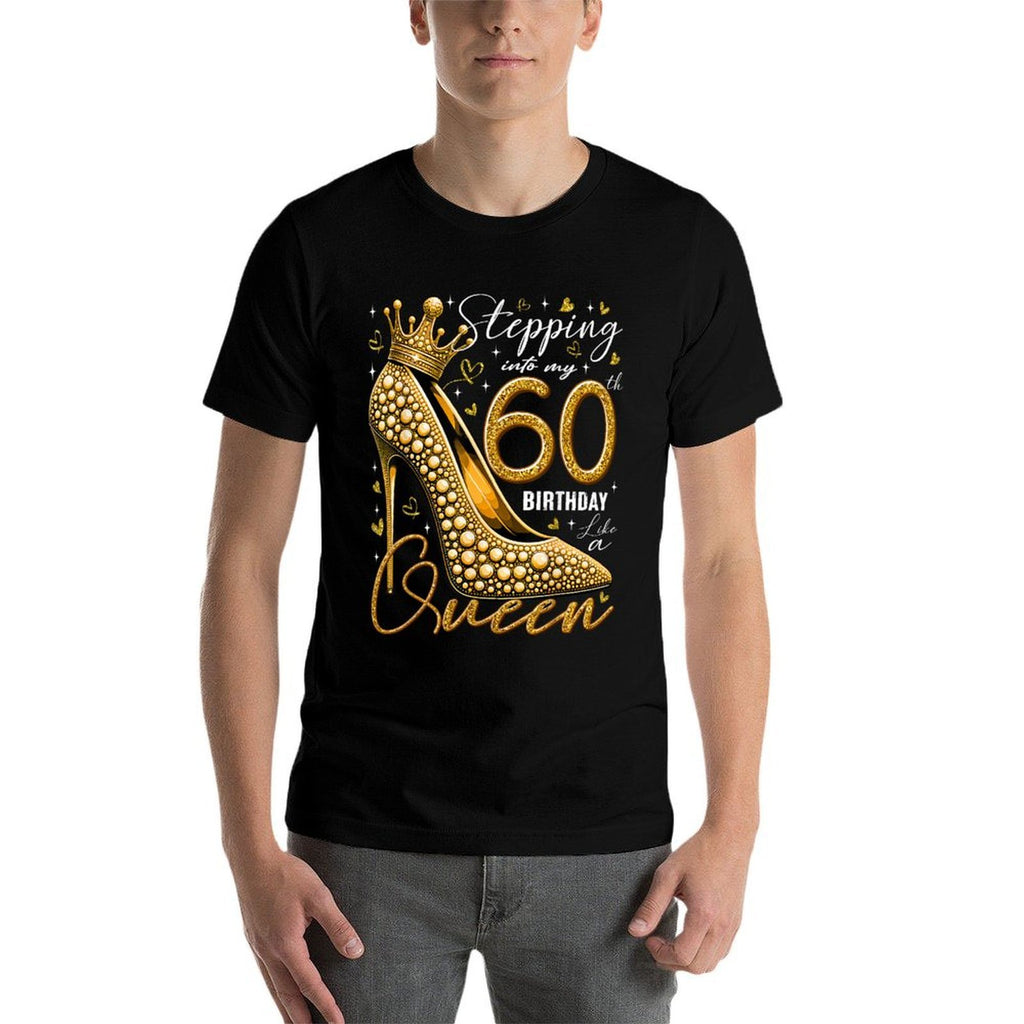 60 Year Old Gifts High Heels Stepping Into My 60th Birthday  Moisture-wicking T-Shirt