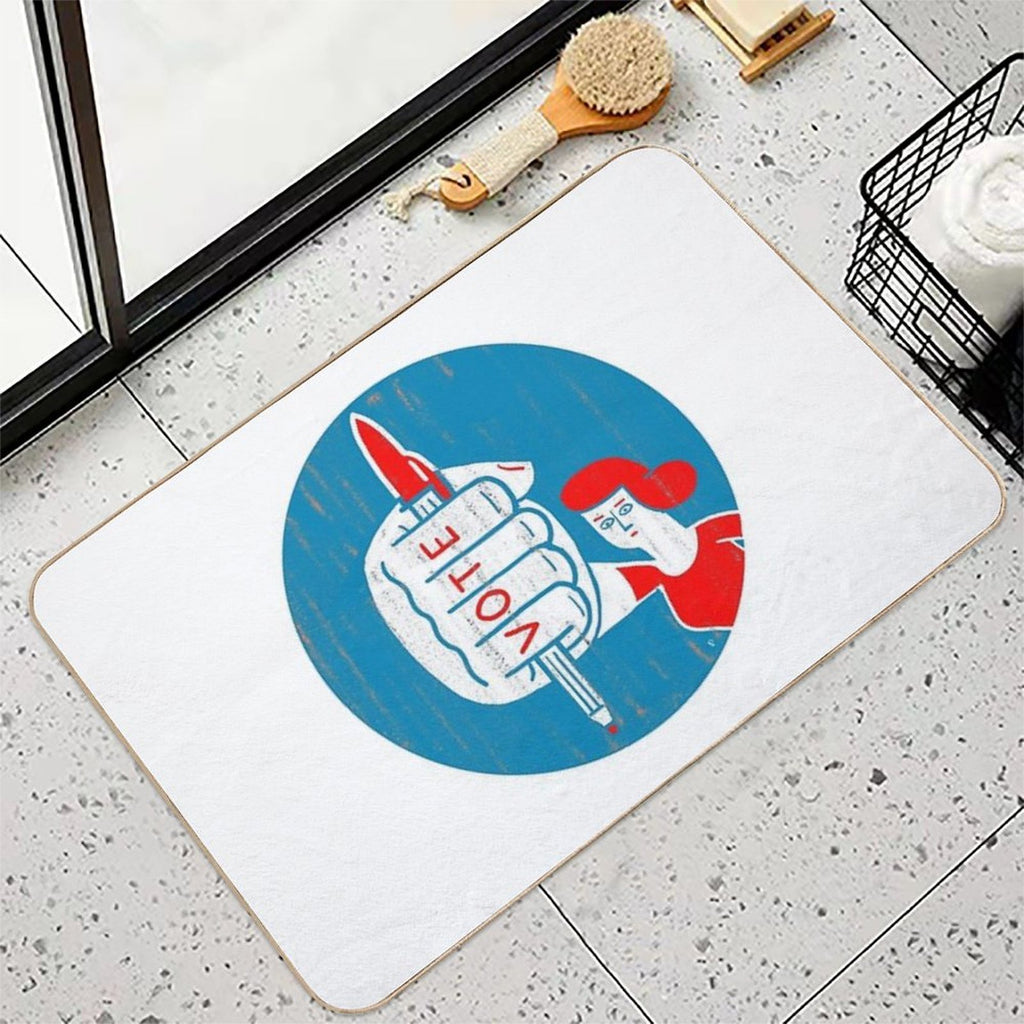 Rise Up And Vote  Absorbent Bath Mat