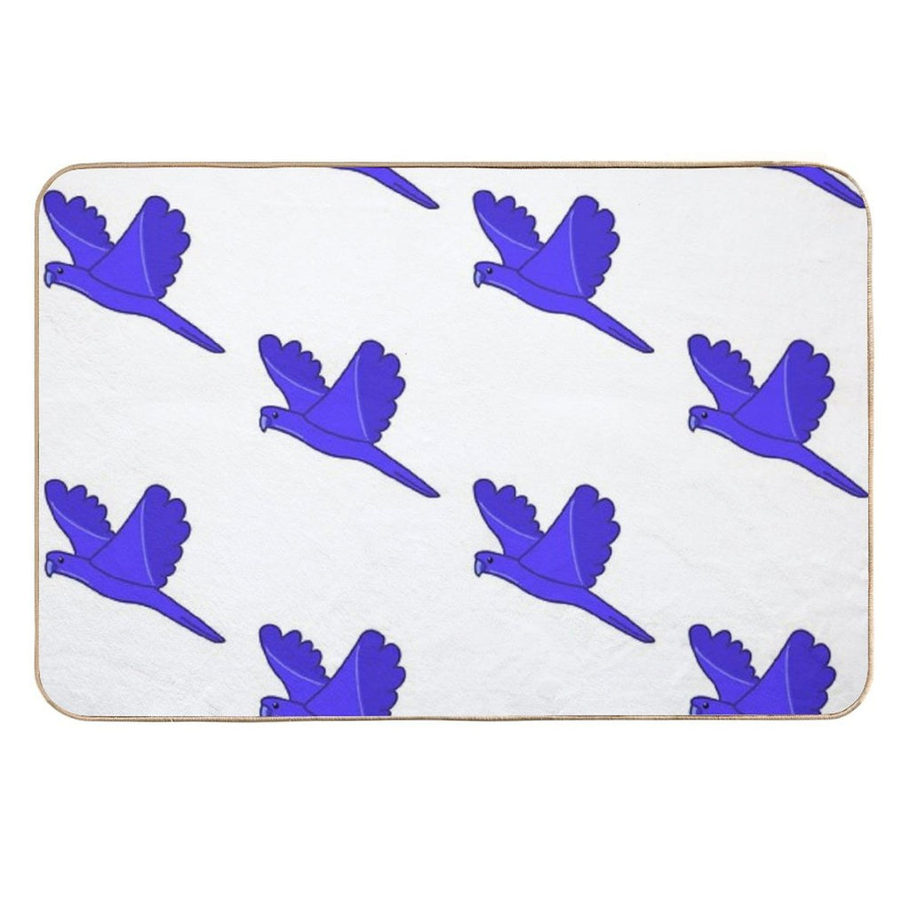 Blueberry As A Macaw Flying  Long-Lasting Bath Mat