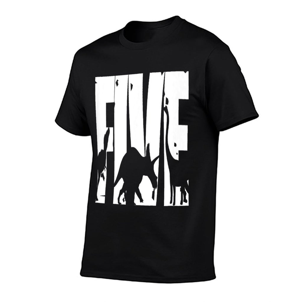 5 Years Old Birthday Boy Dinosaur T-Rex Gift, 5th BDay  Moisture-wicking T-Shirt