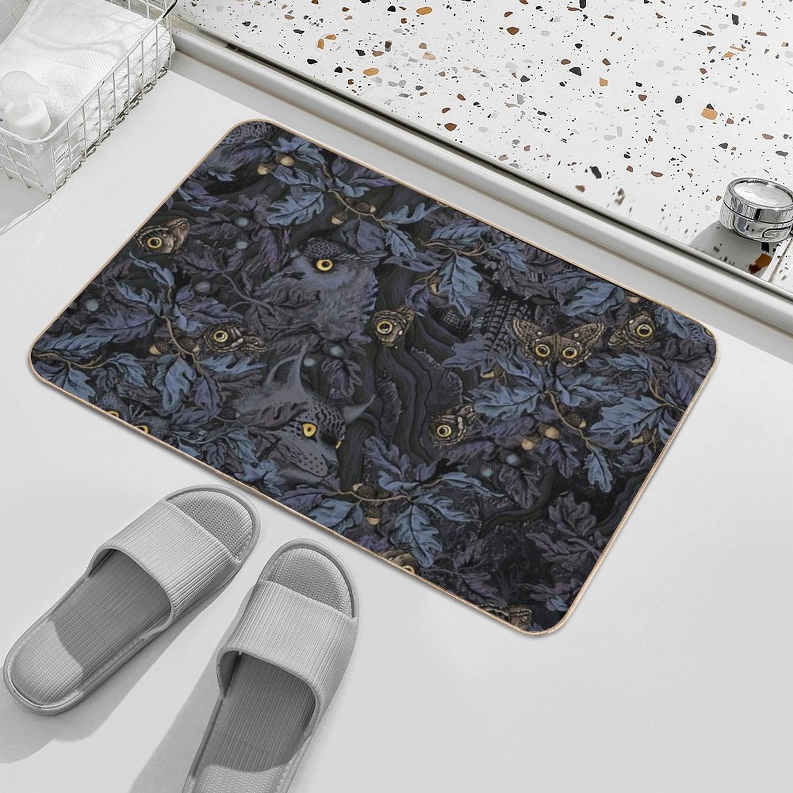 Fit In (moonlight Blue)  Easy Maintenance Bath Mat
