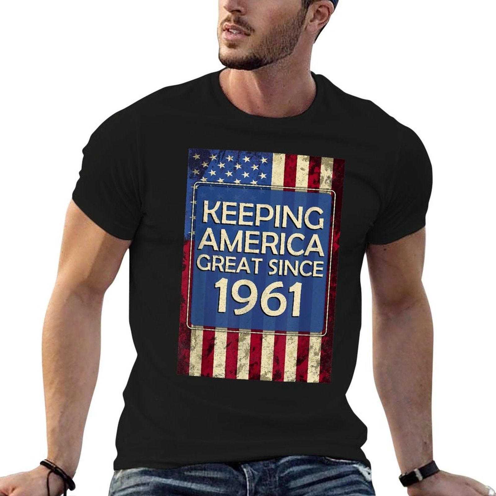 America Great 1961 Vintage USA Patriotic 60th Birthday  Versatile T-Shirt