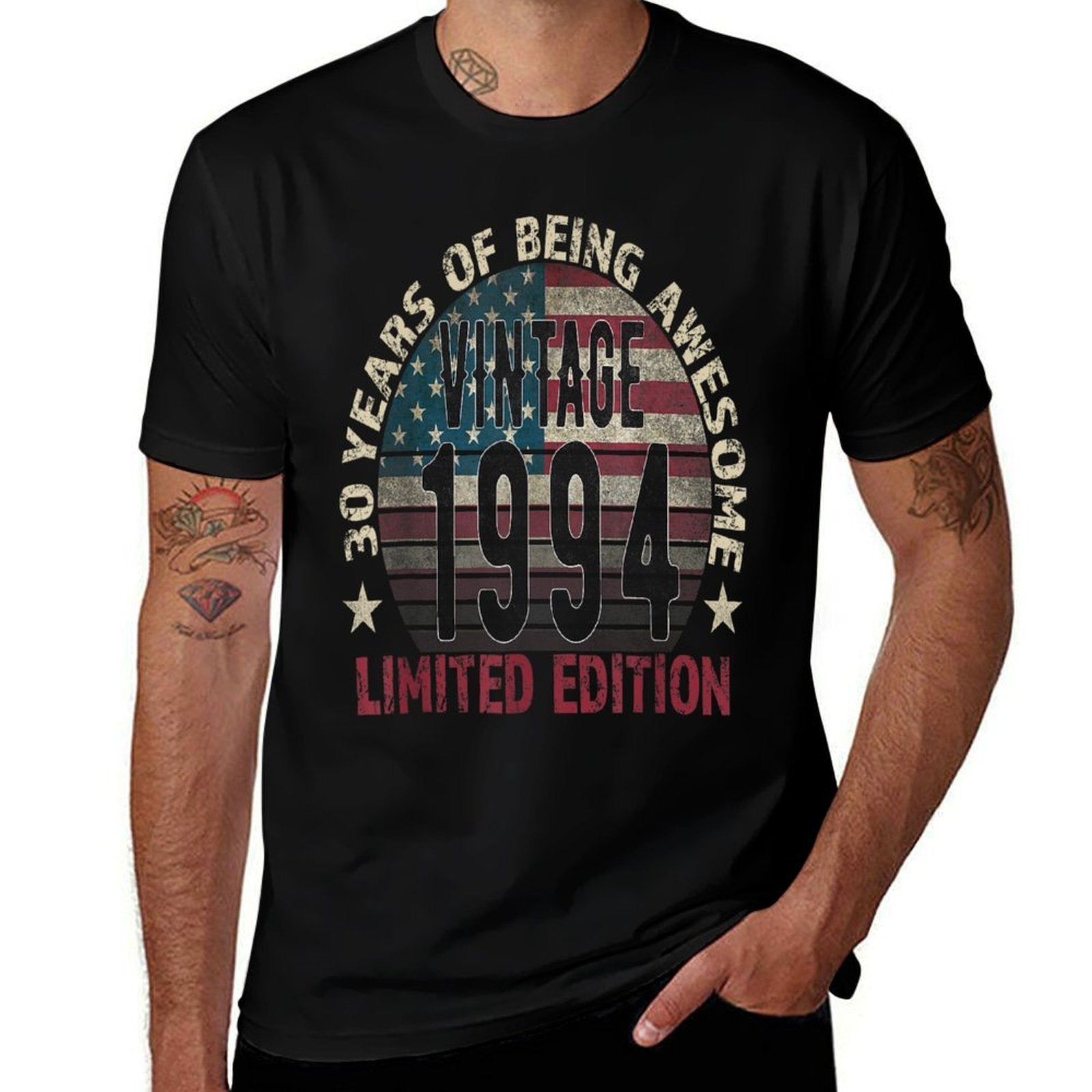 30th Birthday Gift Men Vintage Born 1994 Turning 30 Year Old  Eco-friendly Material T-Shirt