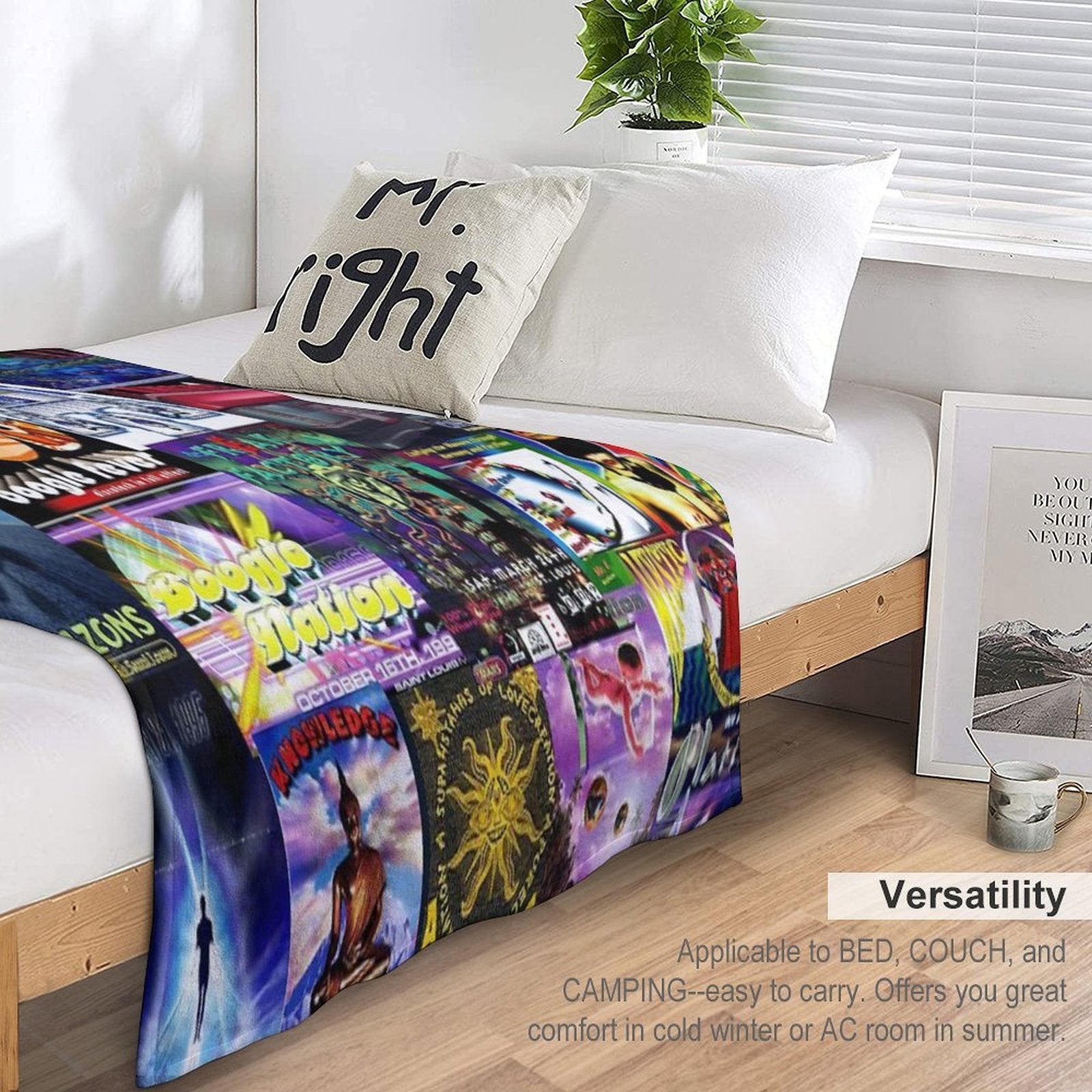 90's Rave Flyers Quick-dry Throw Blanket