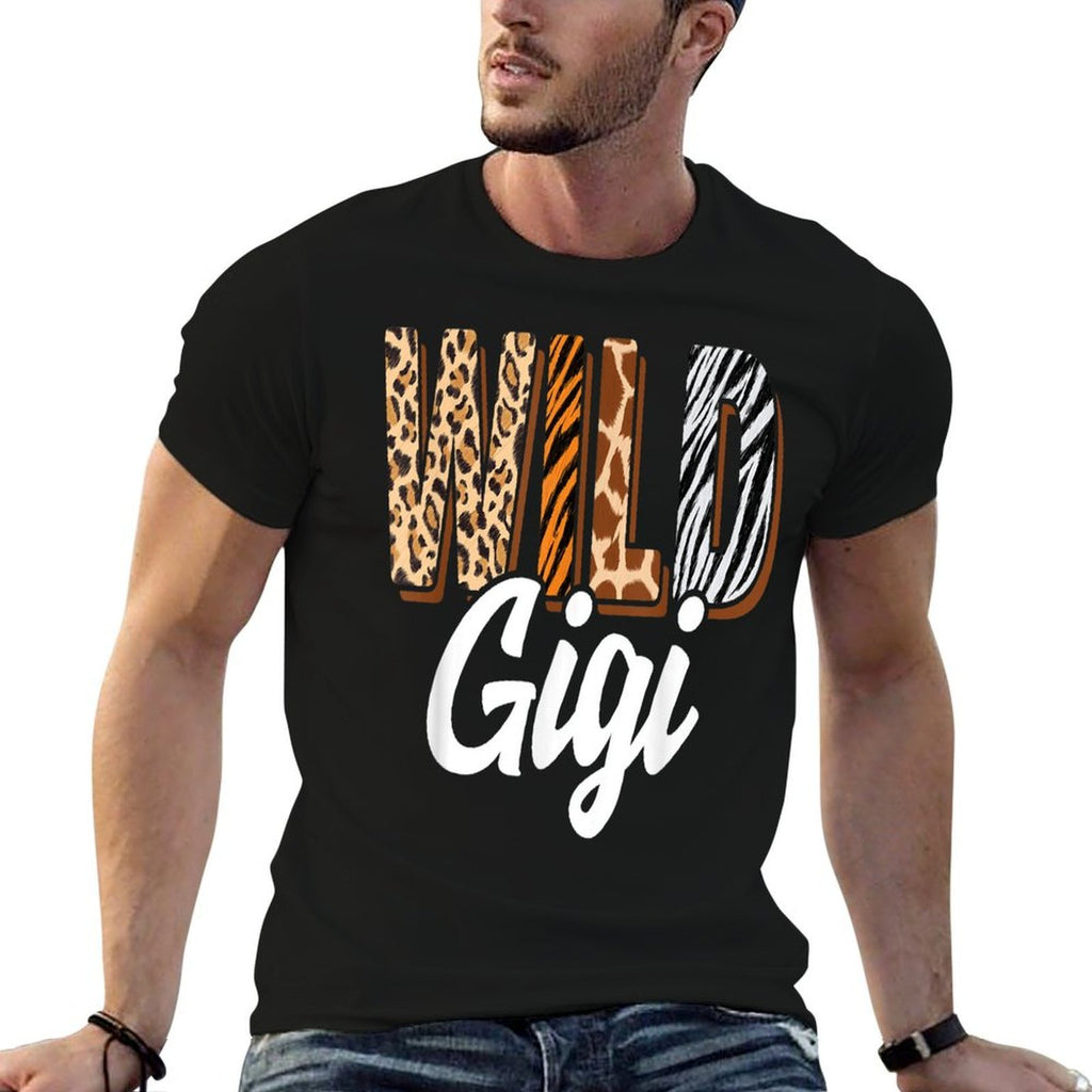 Wild Gigi Zoo Born Two Be Wild B-day Safari Jungle Animal  Oversized Silhouette T-Shirt